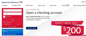 bank of america homepage