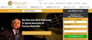 birch gold group homepage